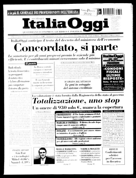 Italia oggi : quotidiano di economia finanza e politica